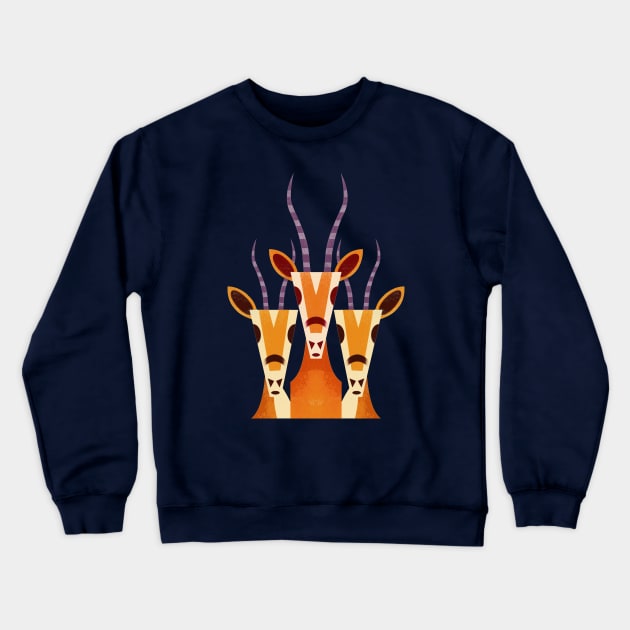 Gazelle Crewneck Sweatshirt by WickIllustration